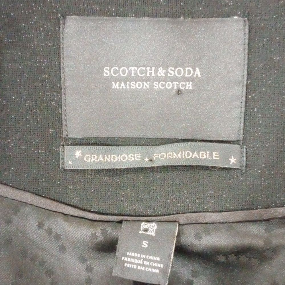 Scotch & Soda Maison Scotch Grandiose Formidable Black Knit Glitter Blazer - S - Picture 10 of 12